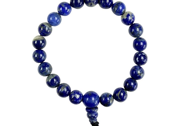 Lapis Lazuli Round Bead Bracelet 