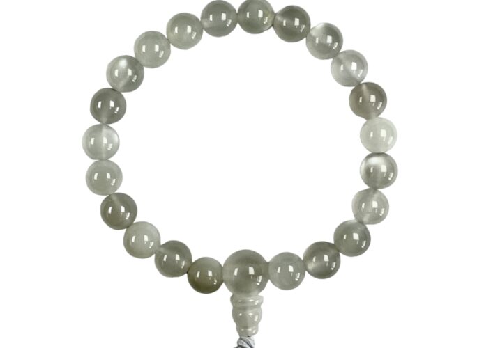 Moonstone Round Bead Bracelet 