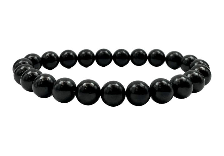 Shungite Round Bead Bracelet 