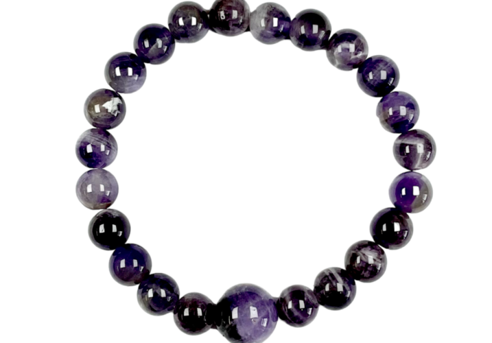 Amethyst Round Bead Bracelet