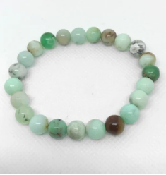 Chrysoprase Round Bead Bracelet 