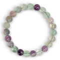 Fluorite Round Bead Bracelet