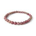 Rhodonite Round Bead Bracelet