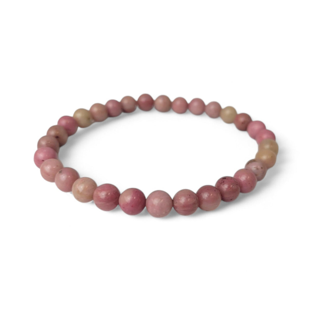 Rhodonite Round Bead Bracelet