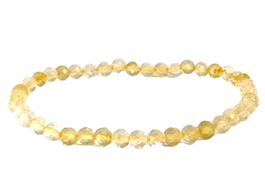 Citrine Faceted Bead Bracelet 