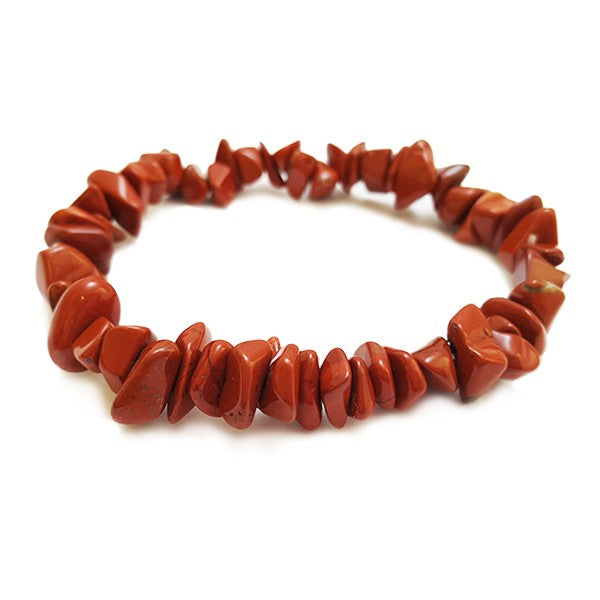 Red Jasper Chipped Bead Bracelet 