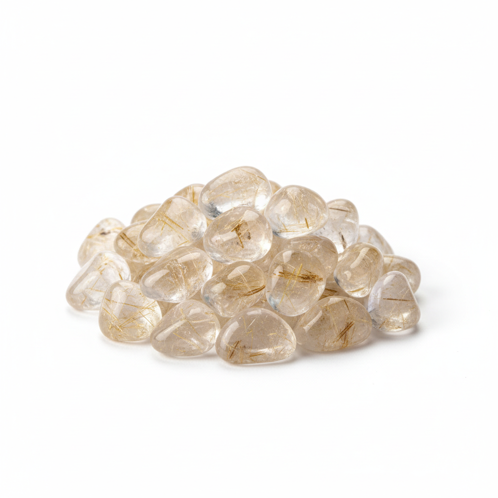 Rutilated Quartz Polished Chips 