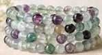 Fluorite Round Bead Bracelet