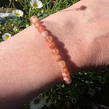 Sunstone Faceted Bead Bracelet
