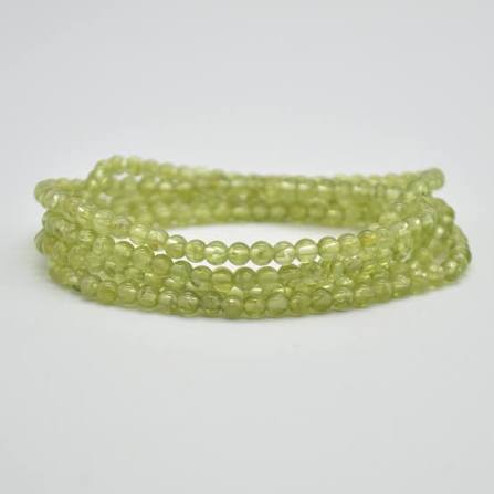 Peridot Round Bead Bracelet