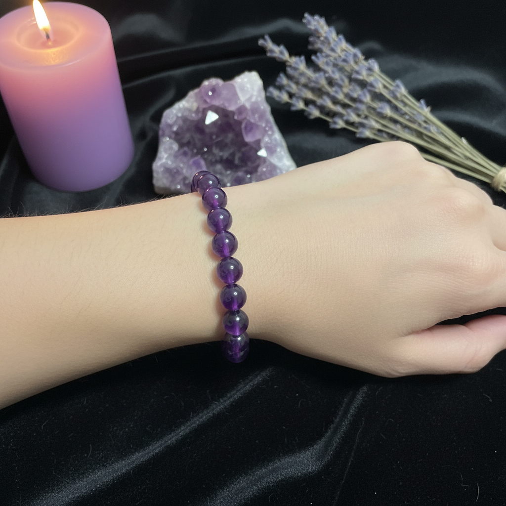 Amethyst Chipped Bead Bracelet 
