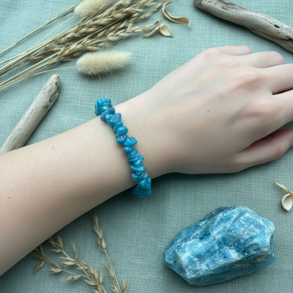 Apatite Chipped Bead Bracelet 