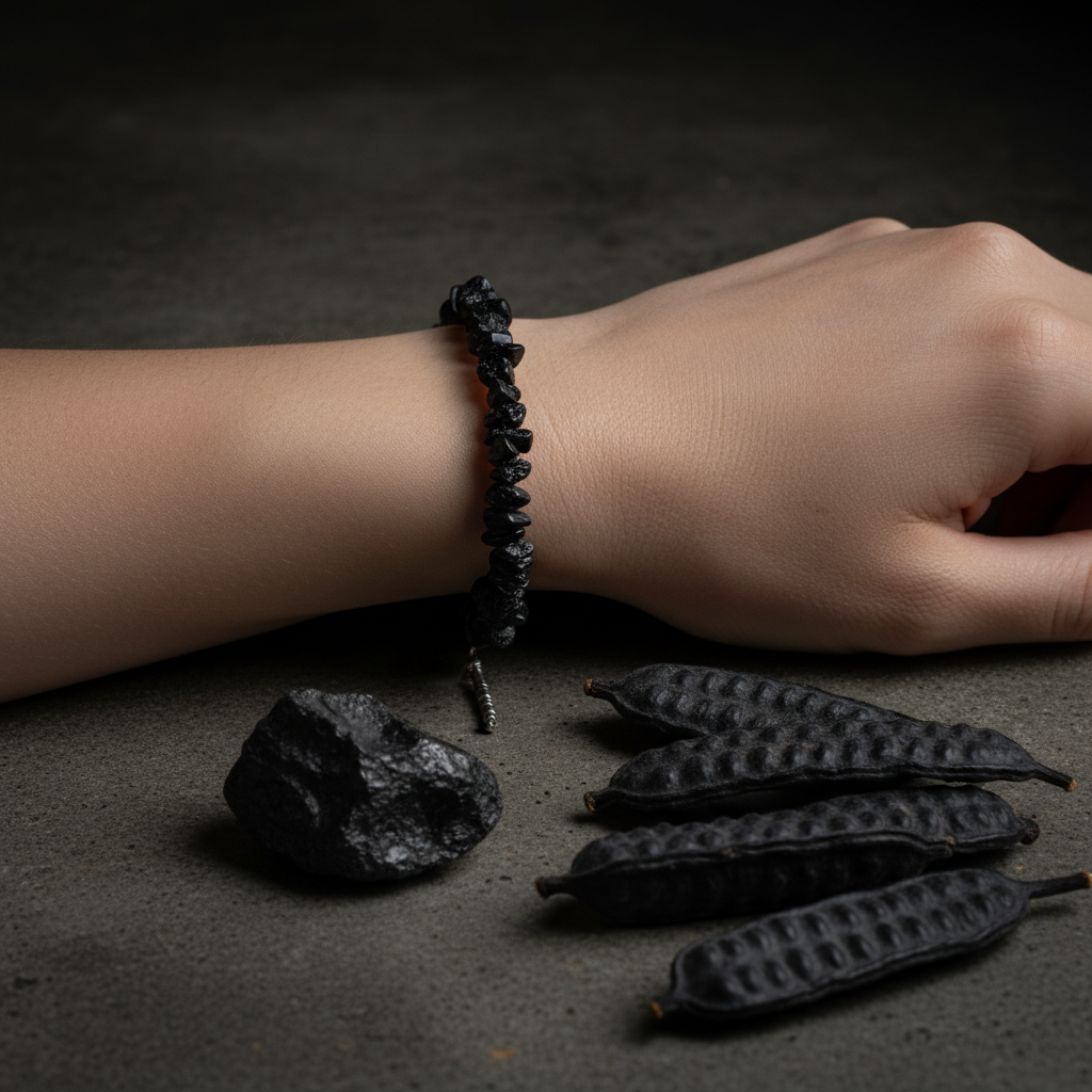 Shungite Chipped Bead Bracelet 