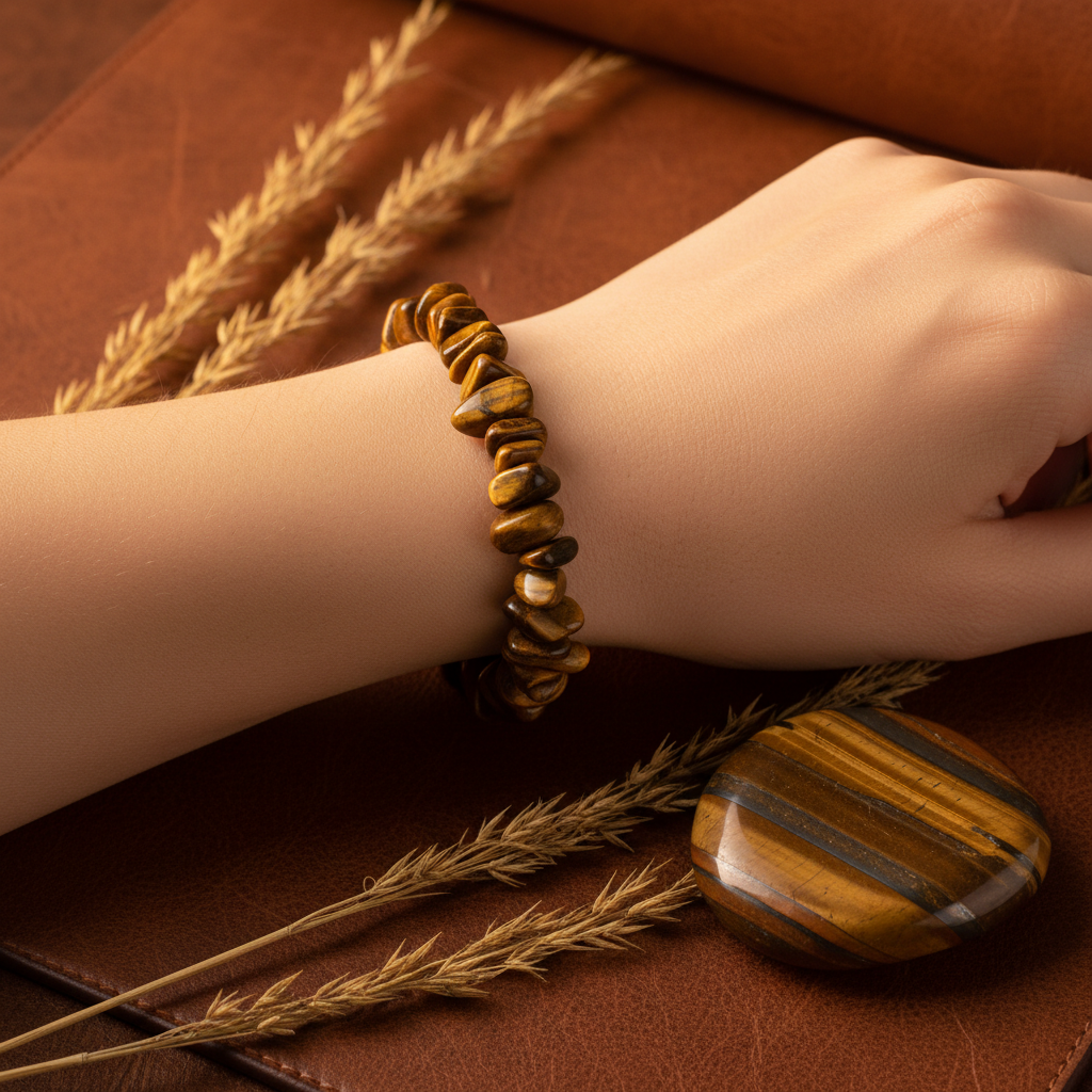 Tiger Eye Chipped Bead Bracelet 