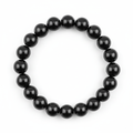 Black Obsidian Round Bead Bracelet 