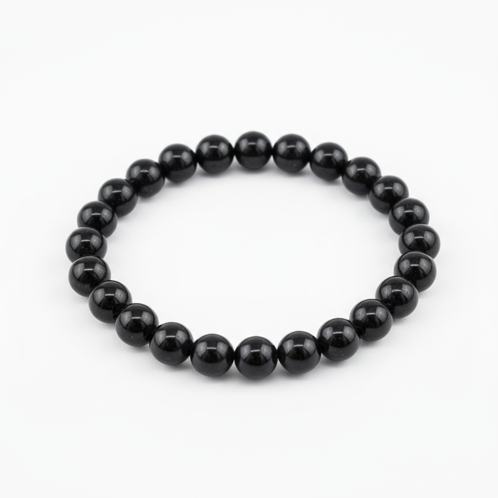 Black Tourmaline Round Bracelet 