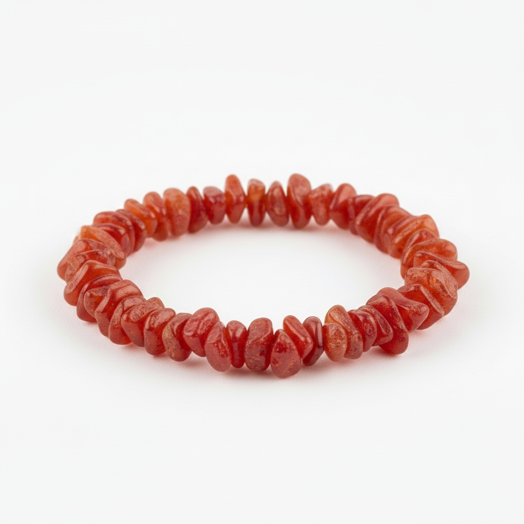Carnelian Chipped Bead Bracelet 