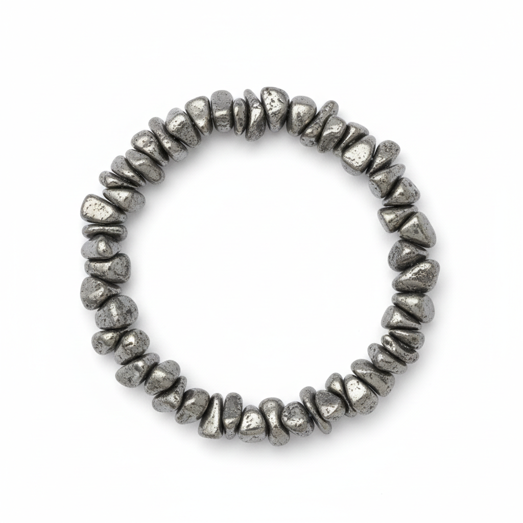 Hematite Chipped Bead Bracelet 