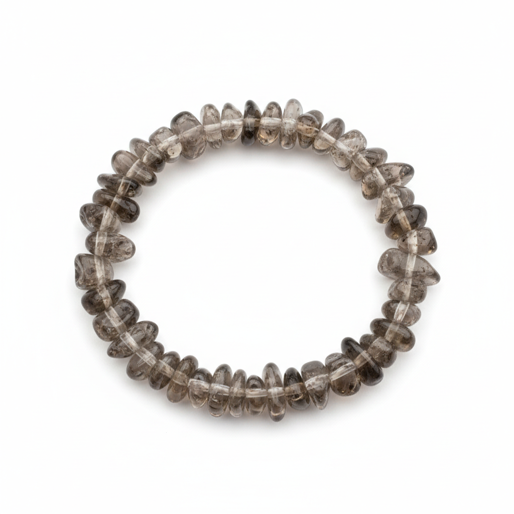 Smoky Quartz Chipped Bead Bracelet 