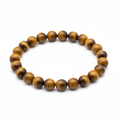 Tiger Eye Round Bead Bracelet 