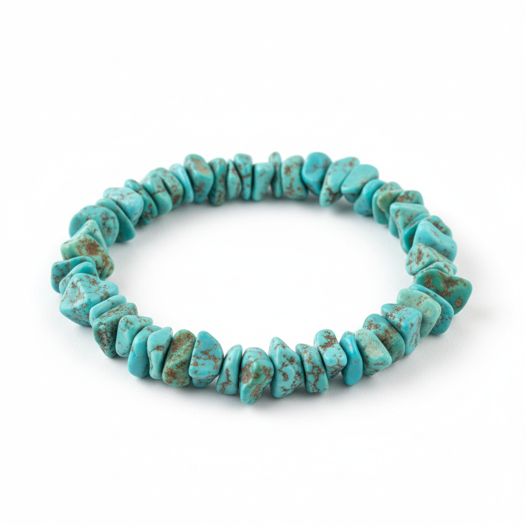 Turquoise Chipped Bead Bracelet 