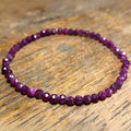 Ruby Faceted Bead Bracelet