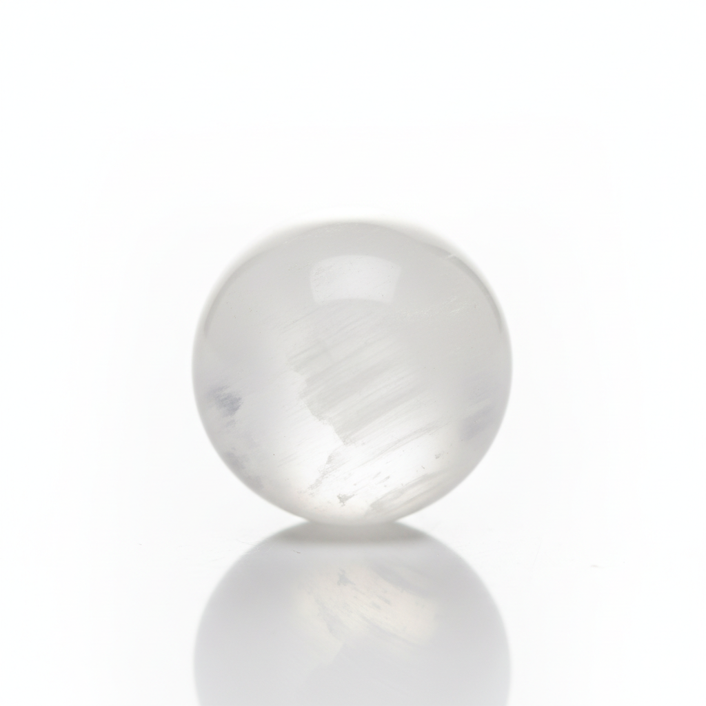 Selenite Ball White
