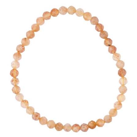 Sunstone Faceted Bead Bracelet