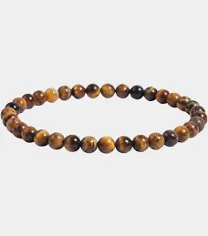 Tiger Eye Round Bead Bracelet 